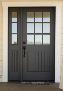 Custom entry door with windows